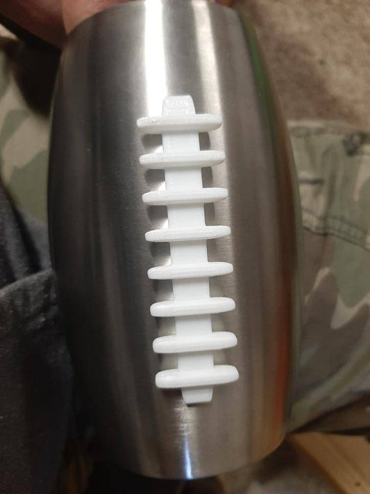 3D Football lacing for tumblers