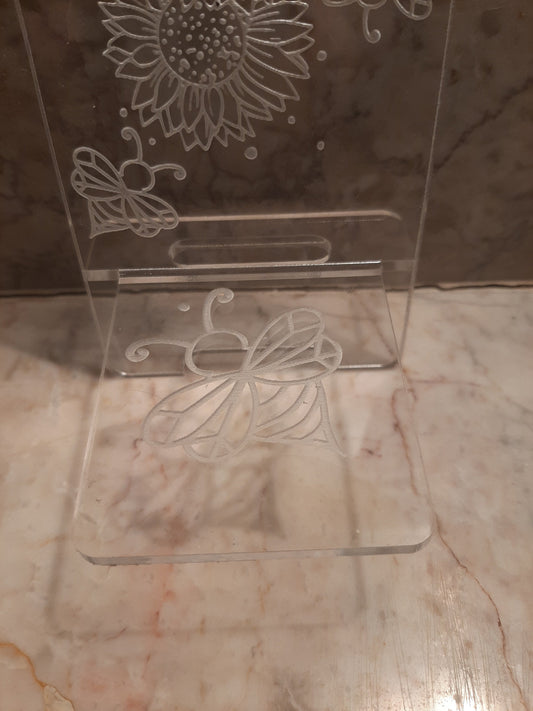 Custom Engraved Acrylic phone stand/dock