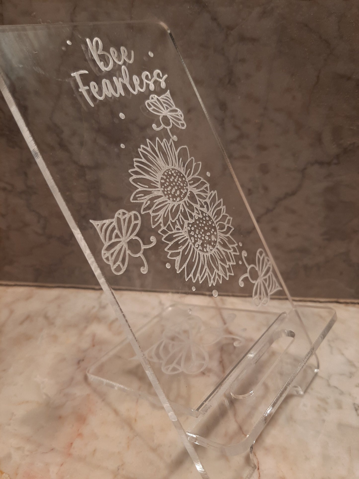 Custom Engraved Acrylic phone stand/dock